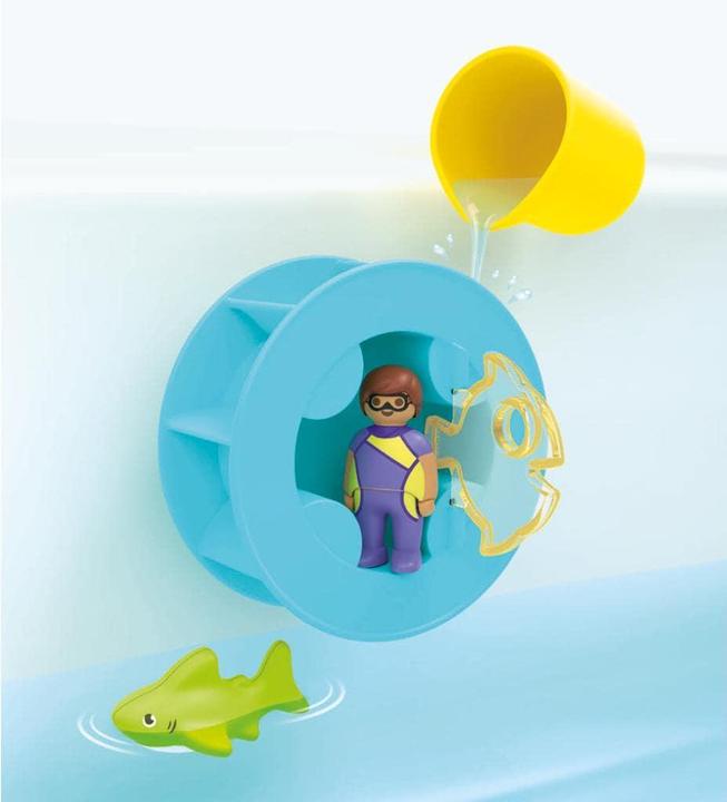 Image du produit Playmobil Roue à tourbillons d'eau avec bébé requin (71688, Playmobil Junior)