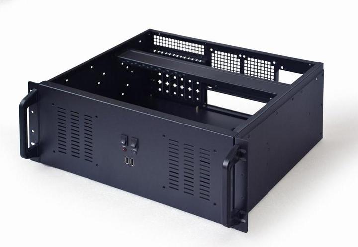 Actual product image Gembird 19inch rack-mount serveris chassis 350mm juodas
