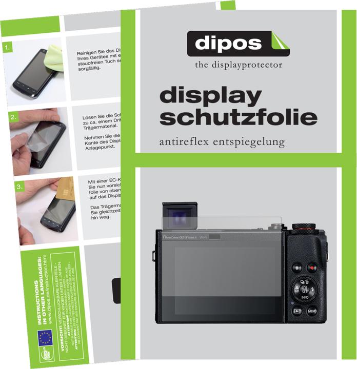 Produktbild Dipos Displayschutzfolie Antireflex (Displayschutz, Canon PowerShot G5X Mark II)