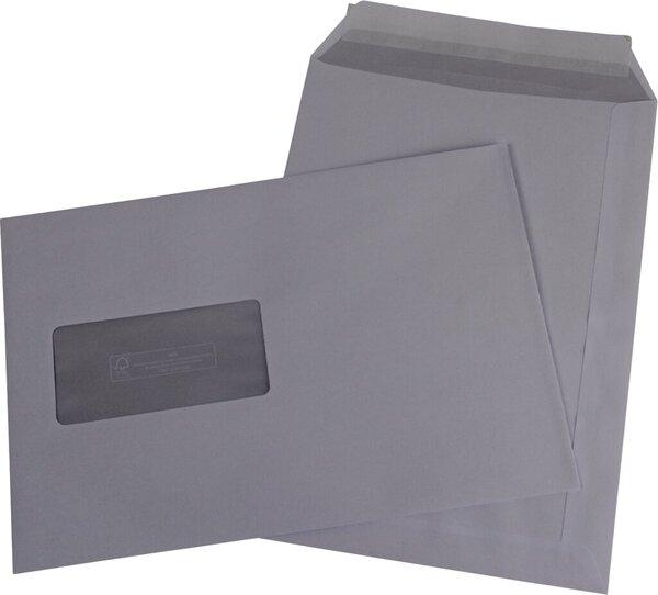 Produktbild Büroring Versandtasche DIN C5, mit Fenster, haftklebend, 90g/qm, weiss, FSC, 500 Stück (500 x)