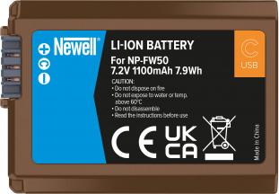 Actual product image Newell replacement NP-FW50 USB-C battery for Sony (Camera battery)
