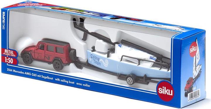 Actual product image Siku Mercedes-Benz with sailboat