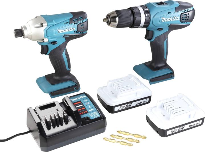 Productafbeelding Makita Accuboormachine en Slagmoersleutel Combiset DK18015X2