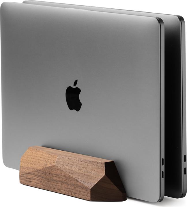 Image du produit Oakywood Dual Laptop Dock - double support vertical pour ordinateur portable - en bois massif - largeur