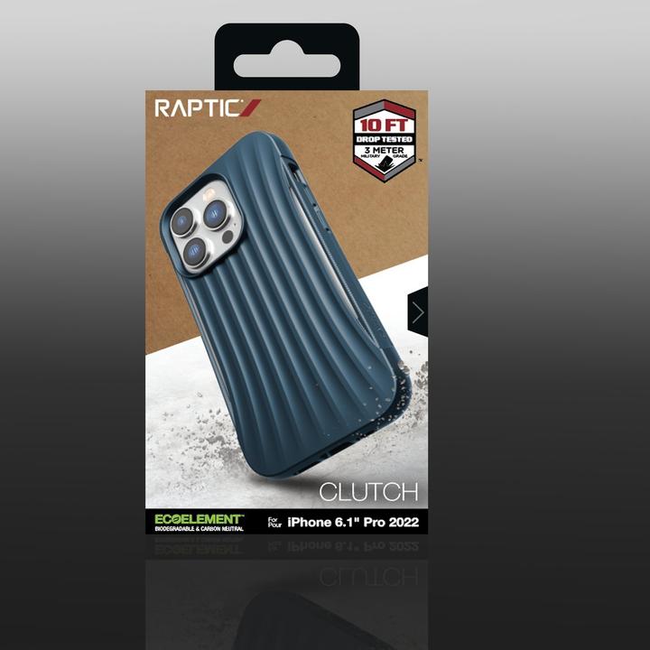 Actual product image X-Doria Raptic Clutch Case for iPhone 14 Pro Back Cover Blue (Apple iPhone 14 Pro)