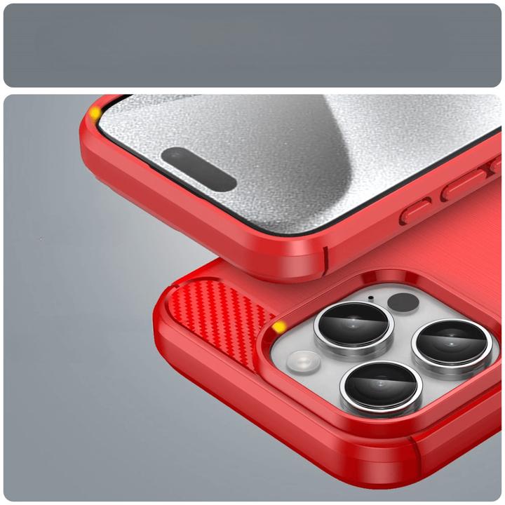 Actual product image Cover-Discount iPhone 16 Pro - Metal Carbon Look Case (Apple iPhone 16 Pro)
