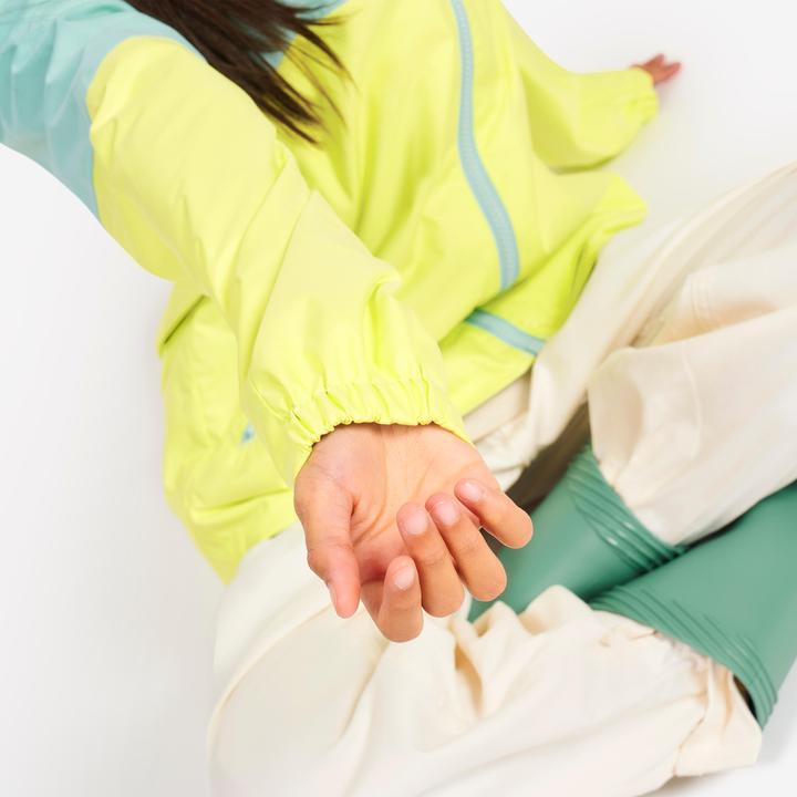 Image du produit Tribord Veste de voile imperméable Enfant - veste de pluie Sailing 100 bleu jaune citron
