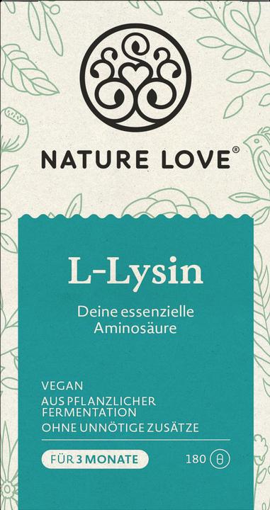 Immagine prodotto Nature Love L-lisina (180 Pezzo/i, Pillole, 107 g)