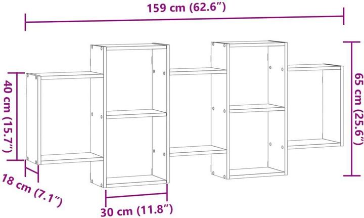 Image du produit VidaXL Étagère murale (159 x 18 x 65 cm)