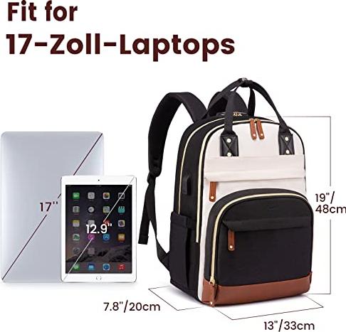 Produktbild Only-Bags.Store Rucksack Grosser Laptop-Rucksack 17 Zoll Wasserdichter Schulrucksack Jugendlicher Schulrucksack (31 l)
