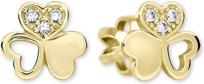 Brilio Gold hearts with crystals 239 001 00938