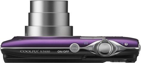Actual product image Nikon Coolpix S3100, 14MP, 5x zoom, HD movies, purple (1/2,3'')