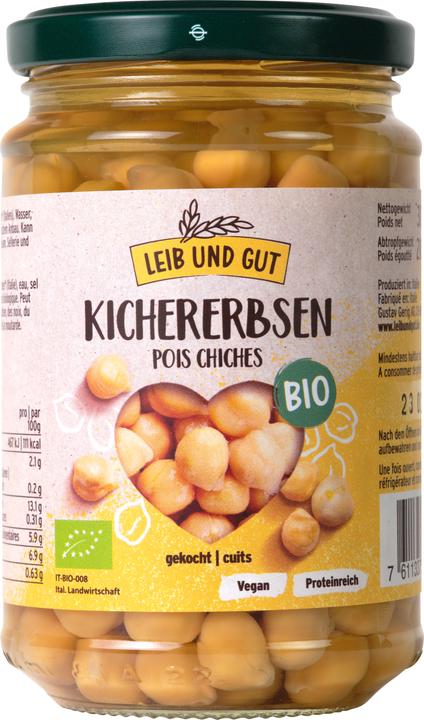 Produktbild Leib und Gut Bio Kichererbsen gekocht 300 g (300 g)