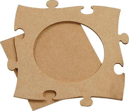 Image du produit Pronty Crafts Cadre de puzzle "Rond", bois MDF, non peint, env. 24 x 24 cm