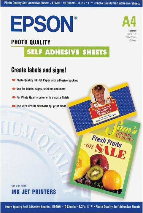 Epson Photo Quality Self-Adhesive (167 g/m², A4, 10 x)