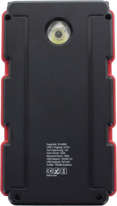 Immagine prodotto AccuCell Jumpstarter, KFZ Starthilfe (700 A, 7200 mAh)