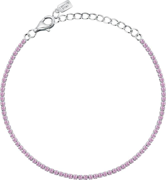 La Petite Story Silver tennis bracelet with pink zircons Silver LPS05AWV32 (16 cm, 925er Silber)