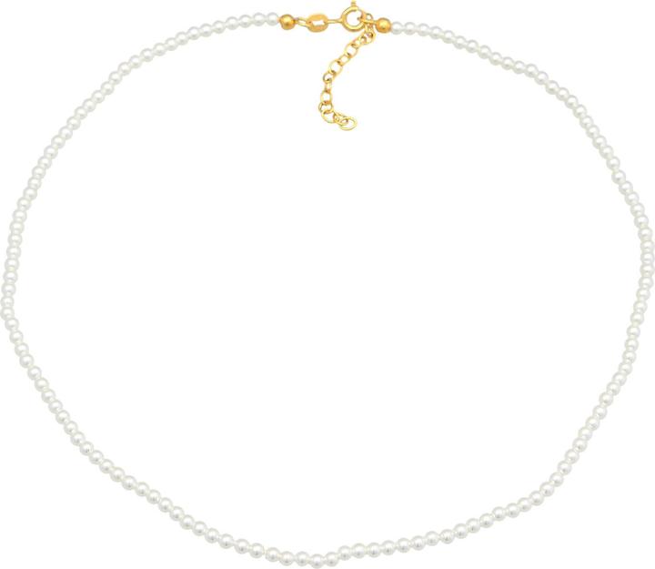 Elli Halskette Choker Muschelkernperlen 925 Silber (925er Sterling Silber, Muschelkernperlen, Plastik, Keine Perle, 36 cm)