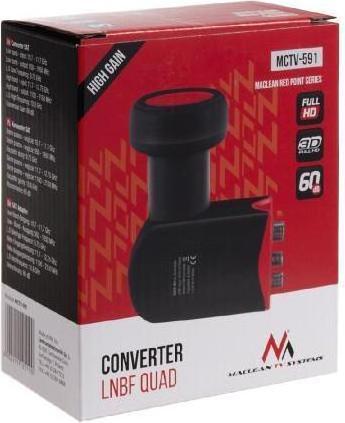 Actual product image Maclean MCTV-591 MCTV-591 TV system converter, satellite LNB, 60 dB, Full HD, 4 outputs (Quad LNB, 40mm)