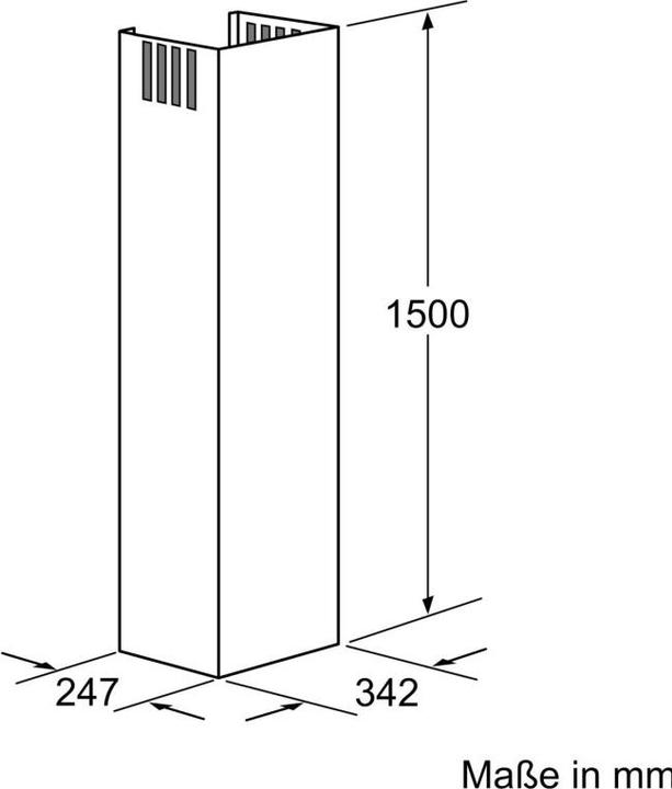 Actual product image Neff Z5916N1 Chimney extension 1500 mm