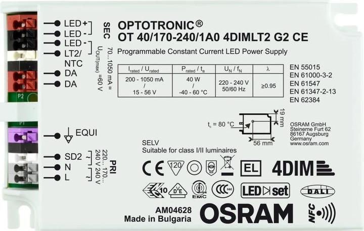 Produktbild Osram OT 40/170…240/1A0 4DIMLT2 G2 CE - 4,5 W - 100000 h - -40 - 60 °C - 170 - 264 V -