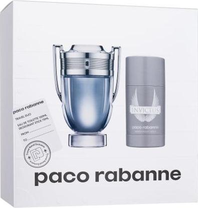 Actual product image Paco Rabanne Set Invictus Edt 100ml + Deostick 75ml (Eau de toilette, 100 ml)