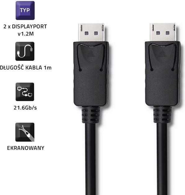 Produktbild Qoltec DisplayPort v1.2 male cable 2m (2 m, DisplayPort)
