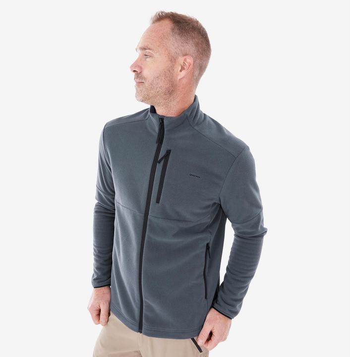 Actual product image Quechua Mh 500 Hiking Fleece Jacket Abyss Grey (M)