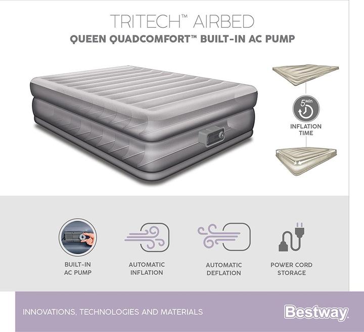 Produktbild Bestway Tritech QuadComfort Airbed 203x152x51cm (150 x 200 cm)