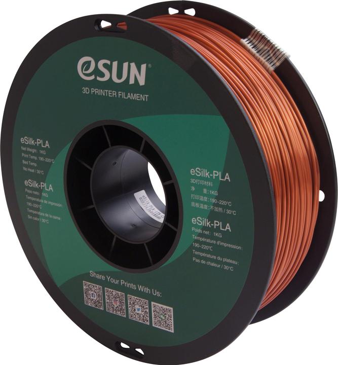 eSUN EPLA-SILK 1,75mm COPPER 1kg 3D FILAMENT (PLA, 1.75 mm, 1000 g, Copper)