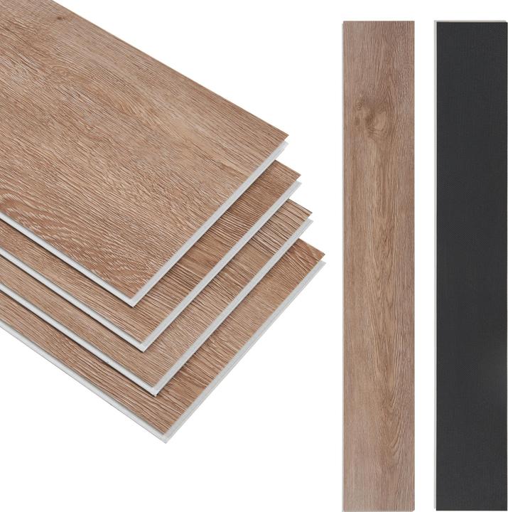 Actual product image neu.holz SPC Klickboden Okapirg 10 Dekordielen 2,196 m² Natural Oak () (Vinyl floor, 2.20 m²)