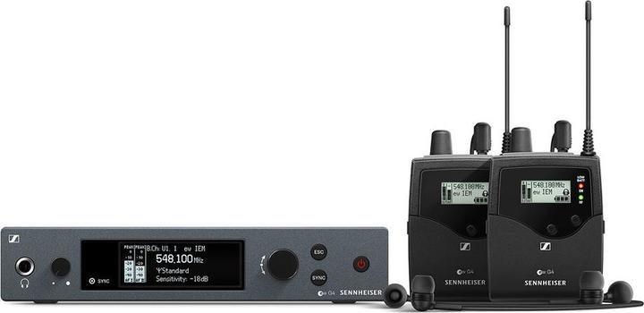 Actual product image Sennheiser EW IEM G4-TWIN-A1 sets for wireless monitoring systems 470 - 516 MHz LED (Screen protective film)