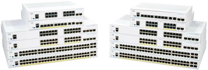 Cisco CBS350-12NP-4X managed stackable Layer3 Switch: - 12x100M/1GE/2,5GE/5GE - 2x10GE combo (RJ45/ (12 ports)