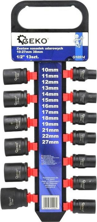 Image du produit GEKO Têtes à chocs pour 13 prises 1/2 10-27mm 38mm