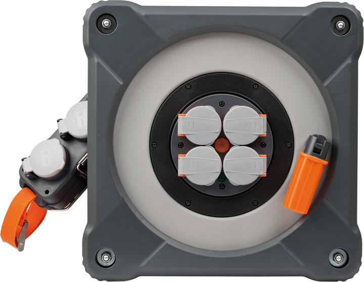 Produktbild Brennenstuhl professionalLINE Kabeltrommel mit Powerblock KC 3210 IP44 33+5m H07BQ-F3G2,5 (38 m, 2.50 mm²)