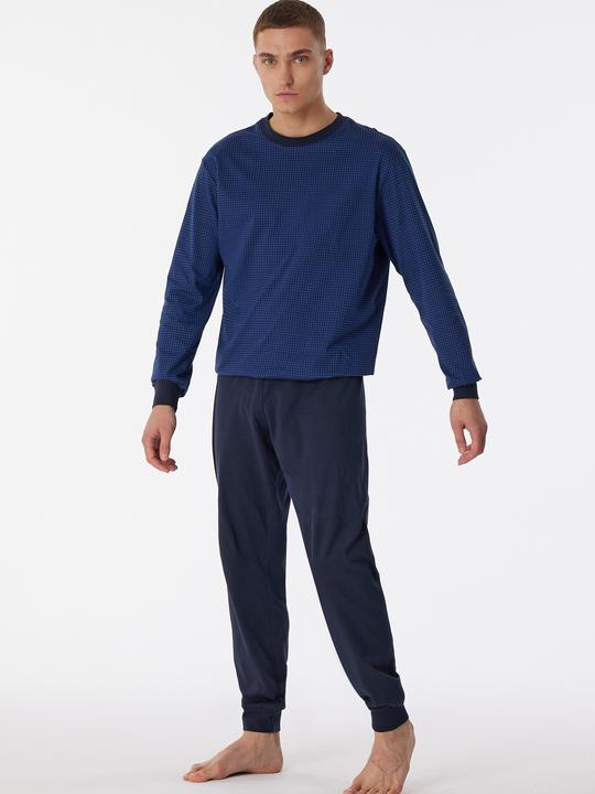 Produktbild Schiesser langer Herren Pyjama / Schlafanzug mit Rundhals-Ausschnitt (S)
