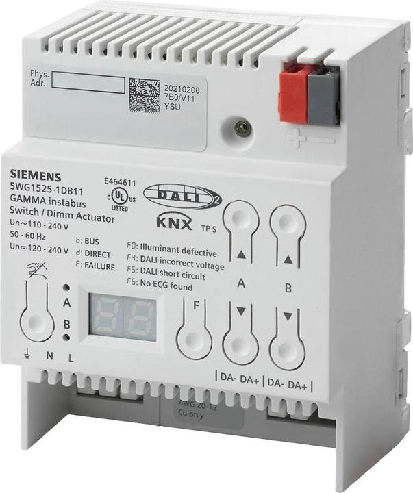 Image du produit Siemens Interface DALI KNX REG 230V LED 4TE 5WG1525-1DB11 (Actionneur de commutation)