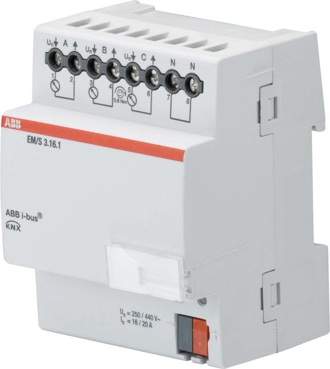 ABB EM/S3.16.1 Energy module, EM/S3.16.1 3F, 16/20A, REG