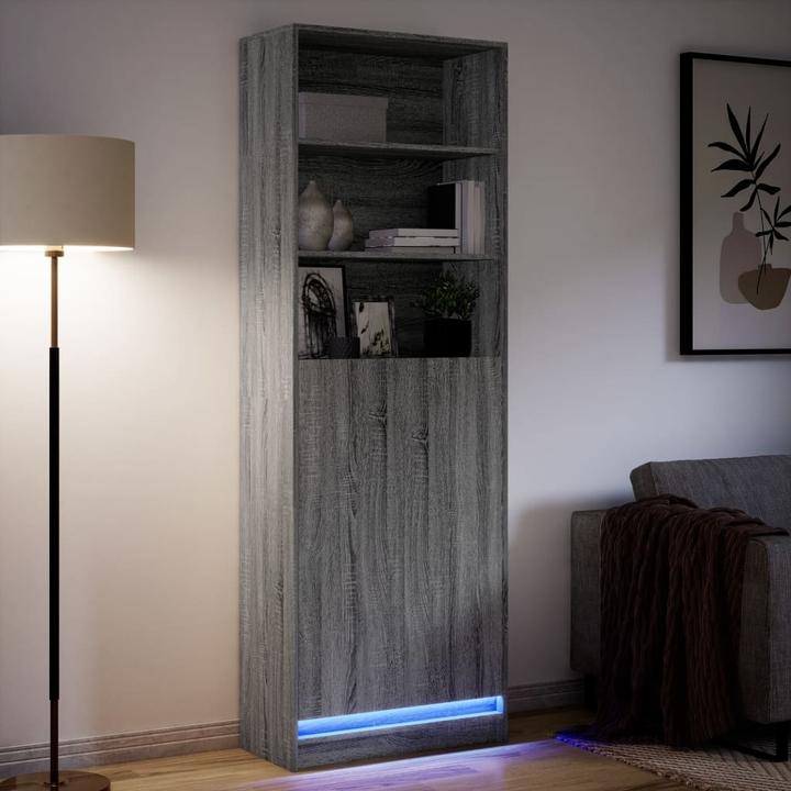 Actual product image VidaXL Highboard with LED lighting (69 x 32.5 x 200 cm)