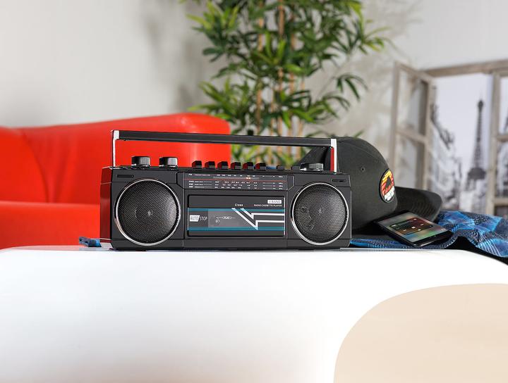 Produktbild Auvisio Retro-Boombox mit Kassetten-Player