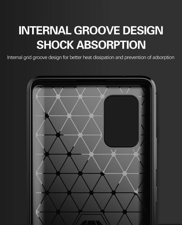 Produktbild Cadorabo TPU Ultra Slim carbon edelstahl Kombi Cover (Samsung Galaxy A71)