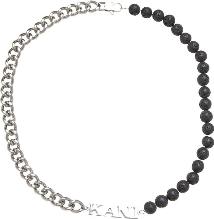 Actual product image Karl Kani KK Retro Kani Lavapearl Necklace - 186079 (100% steel)