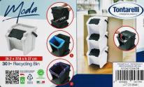 Produktbild Tontarelli vertikaler Abfalleimer mit Moda-Griff 28l grün/sch (28 l)