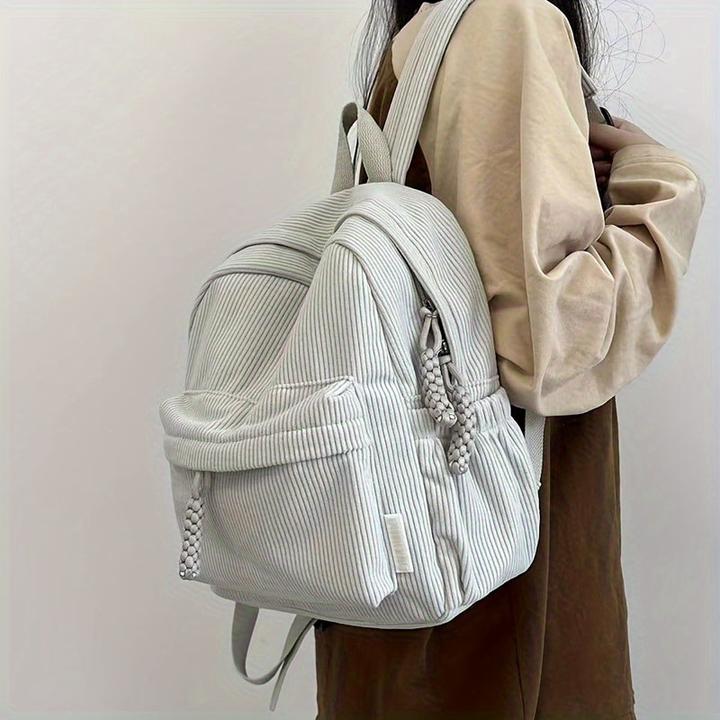 Immagine prodotto Only-Bags.Store Zaino piccolo in velluto a coste, zaino da viaggio casual, zaino semplice alla moda