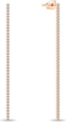 Brilio Silver - Long shimmering bronze earrings EA994R