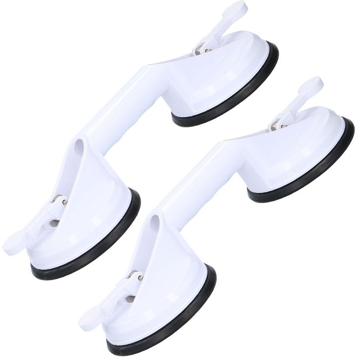 Vivamore 2er-Set Haltegriff mit Saugnapf-Montage fÃ¼r Dusche, Toilette und Bad, 33 cm
