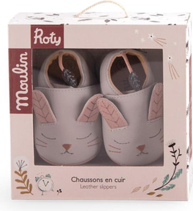 Produktbild Moulin Roty Lederschühchen Kaninchen grau Après la Pluie 0/6 Monate (16, 17)