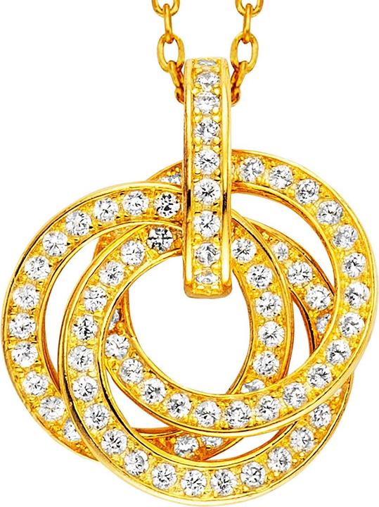 Produktbild Julie Julsen Halskette mit Anhänger Rings (Silber 925)
