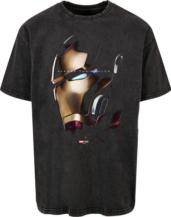 Actual product image Absolute Cult Avengers Endgame - Avenge The Fallen Iron Man Acid Washed Oversized Tee - 114205 (4XL)