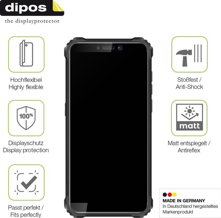 Actual product image Dipos Full Cover Screen Protector Matte (1 Piece, Oukitel WP5)